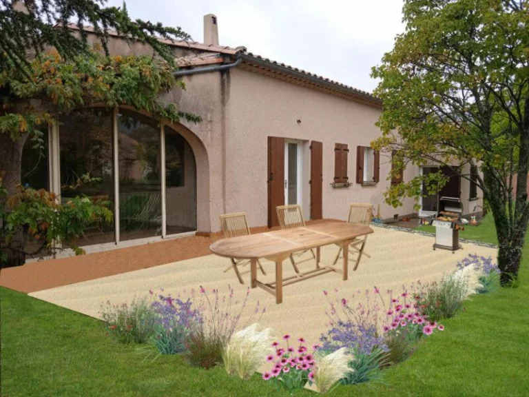 Photo-montage d'une terrasse